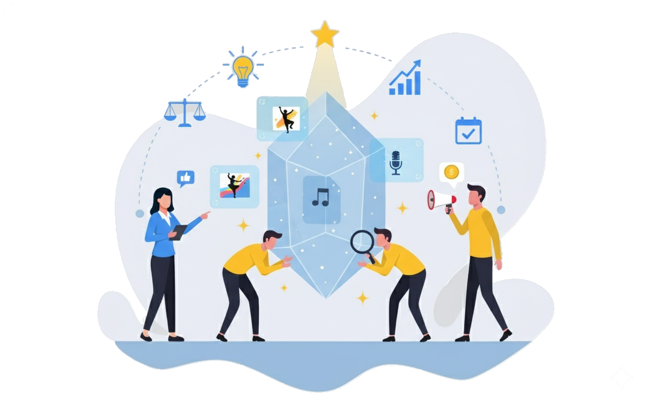 Expert jury member evaluating cultural event submissions